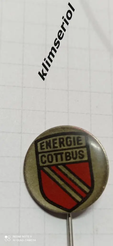 Значок. ФК Энергия Котбус (ГДР)