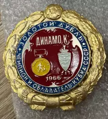 знак/значок Динамо Киев золотой дубль чемпион и обладатель кубка СССР 1966