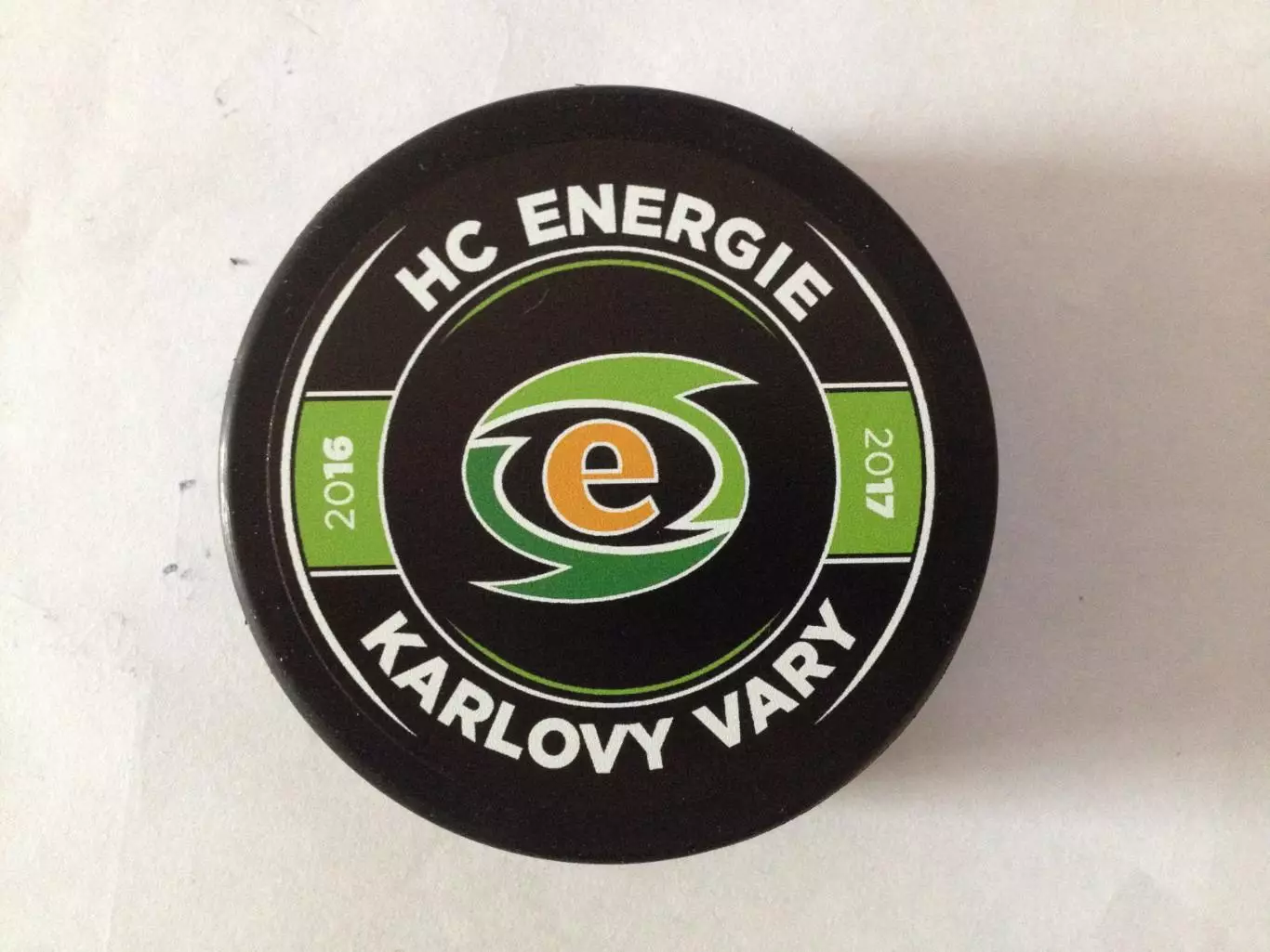 Шайба хоккейная. Энергия Карловы Вары. Сезон 2016-2017г.г.