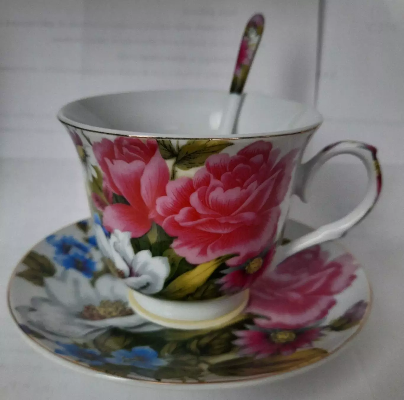 Чайная пара с ложкой.