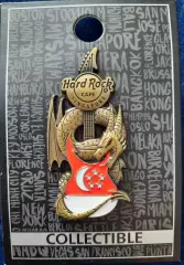 Значок Хард Рок Кафе «hard rock cafe» Сингапур. Дракон, гитара.