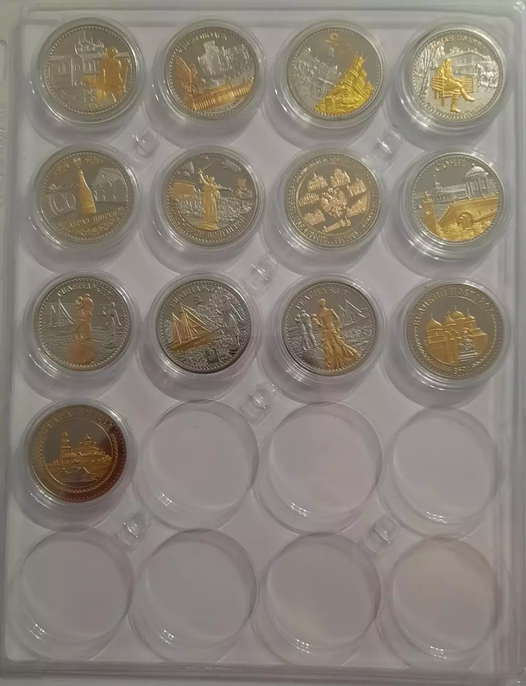78 сувенирных монет (жетонов) города России. Биметалл. 2
