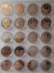 78 сувенирных монет (жетонов) города России. Биметалл.