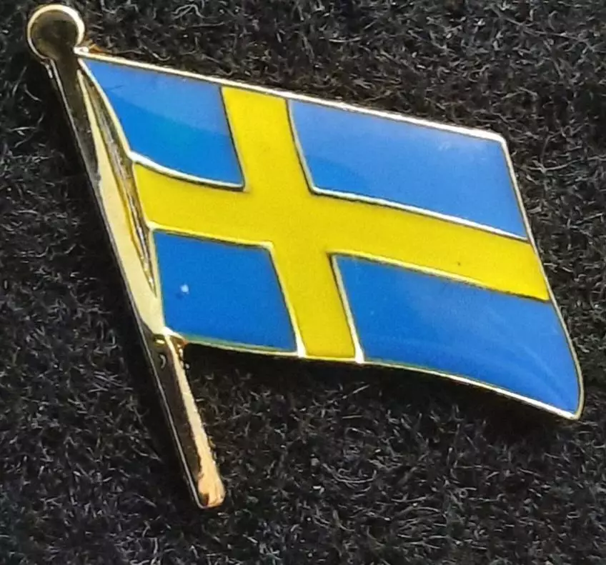 Значок Швеция. Флаг.