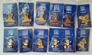 Значки Чемпионат Мира по футболу Россия 2018 на Ваш выбор. (официальные). 4 см.