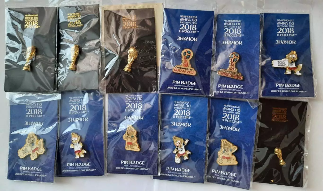 Значки Чемпионат Мира по футболу Россия 2018 на Ваш выбор. (официальные). 3 см.