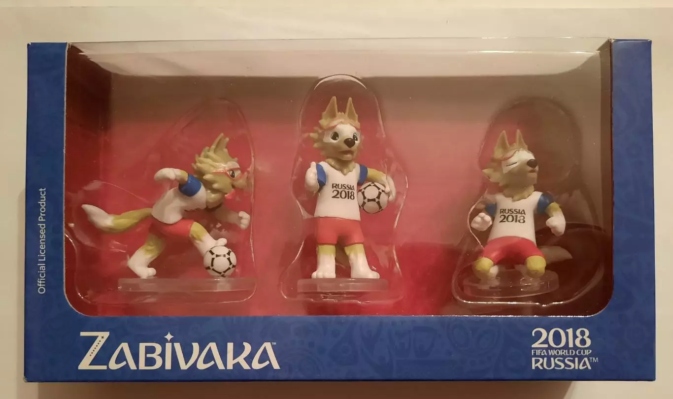 Фигурки Забиваки- талисмана Чемпионата Мира по футболу Россия 2018. Комплект.