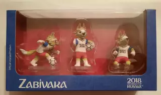 Фигурки Забиваки- талисмана Чемпионата Мира по футболу Россия 2018. Комплект.