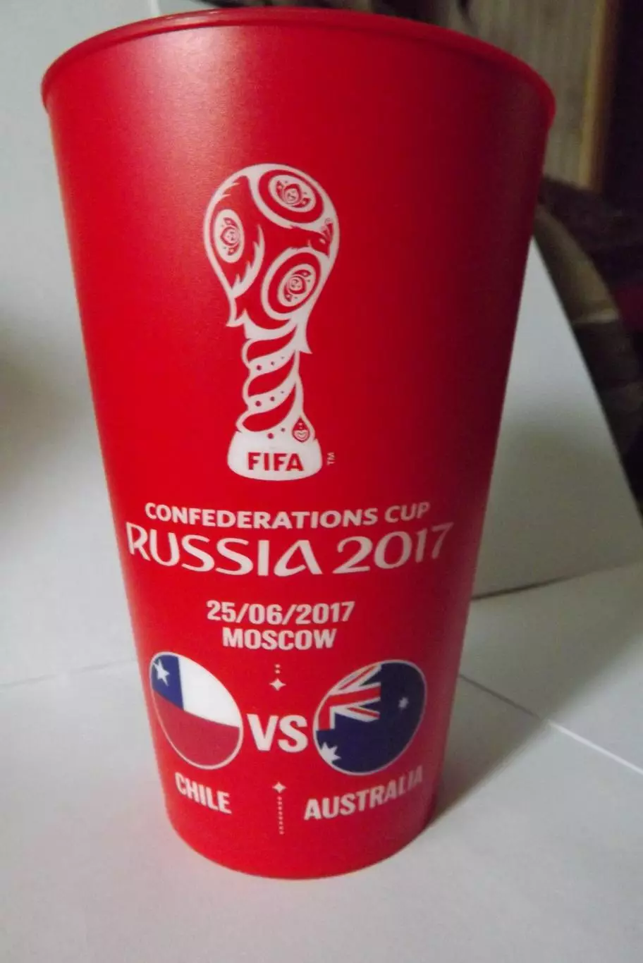 Пивной стакан Кубок Конфедераций по футболу Чили - Австралия (Россия 2017)