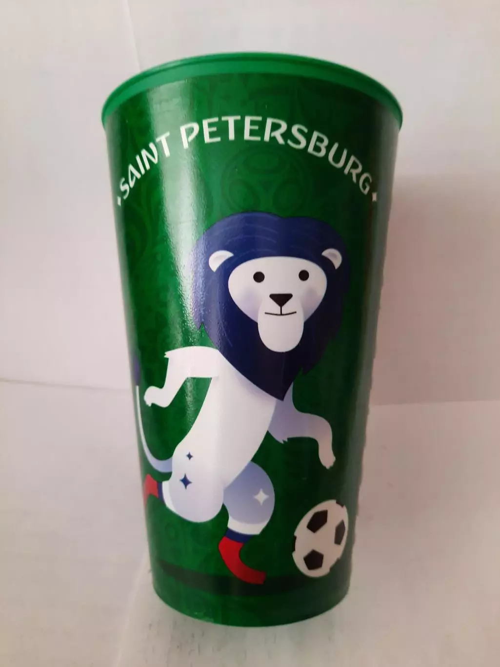 Пивной стакан Чемпионат Мира по футболу Россия 2018. Санкт-Петербург(пластик)0,5
