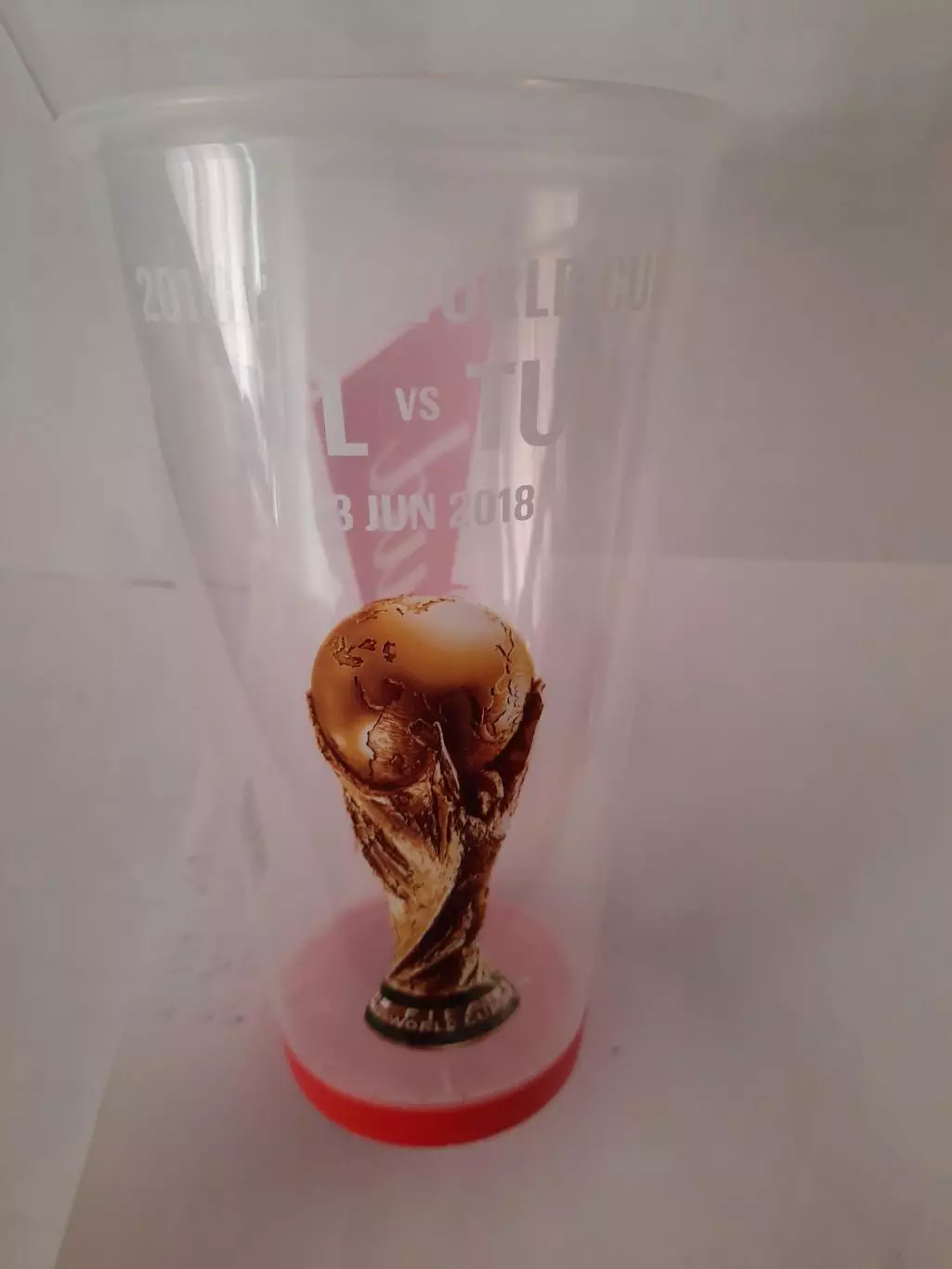 Пивной стакан Чемпионат Мира по футболу Россия 2018. Бельгия - Тунис(пластик)0,5