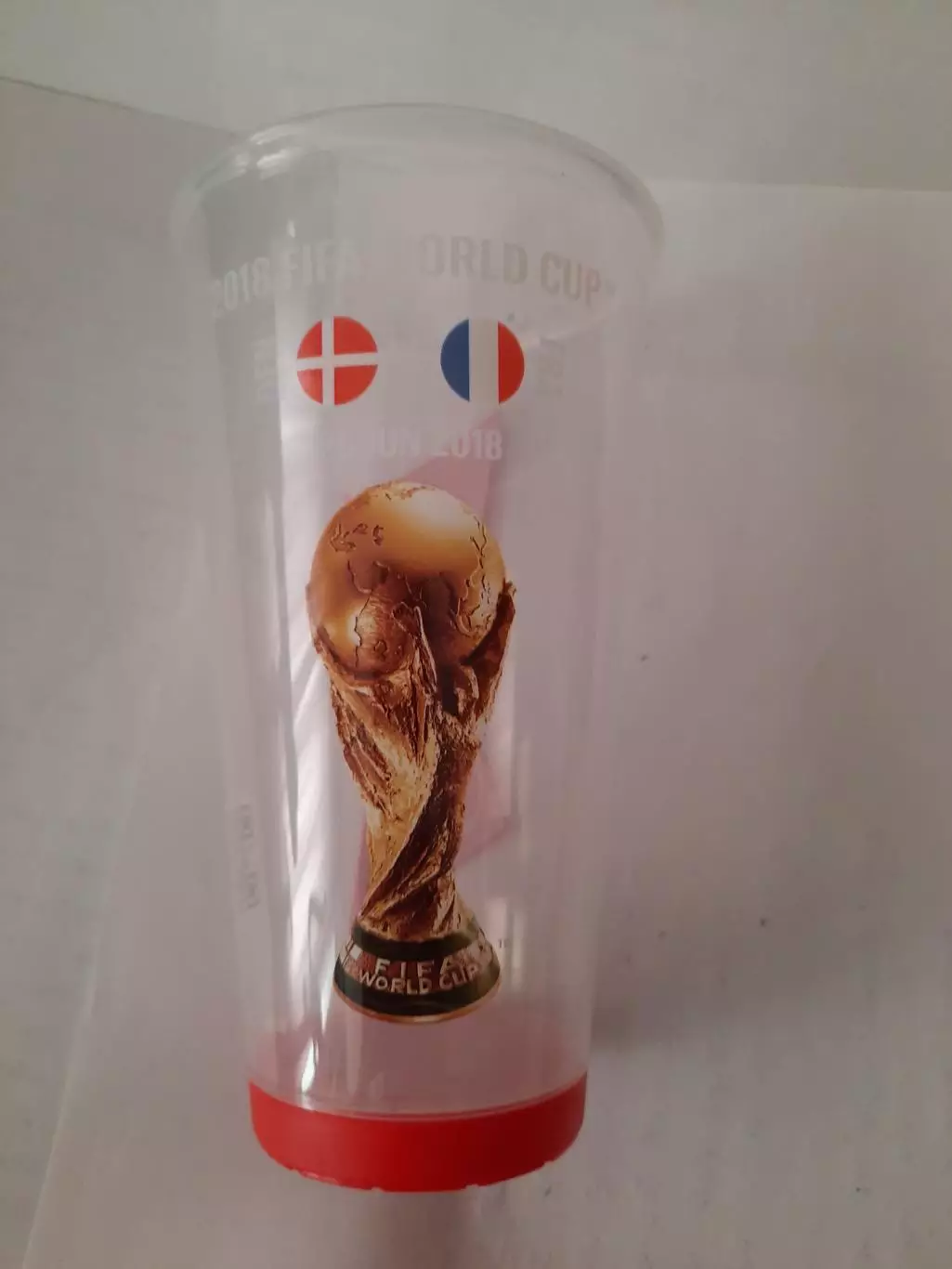 Пивной стакан Чемпионат Мира по футболу Россия 2018. Дания - Франция(пластик)0,5