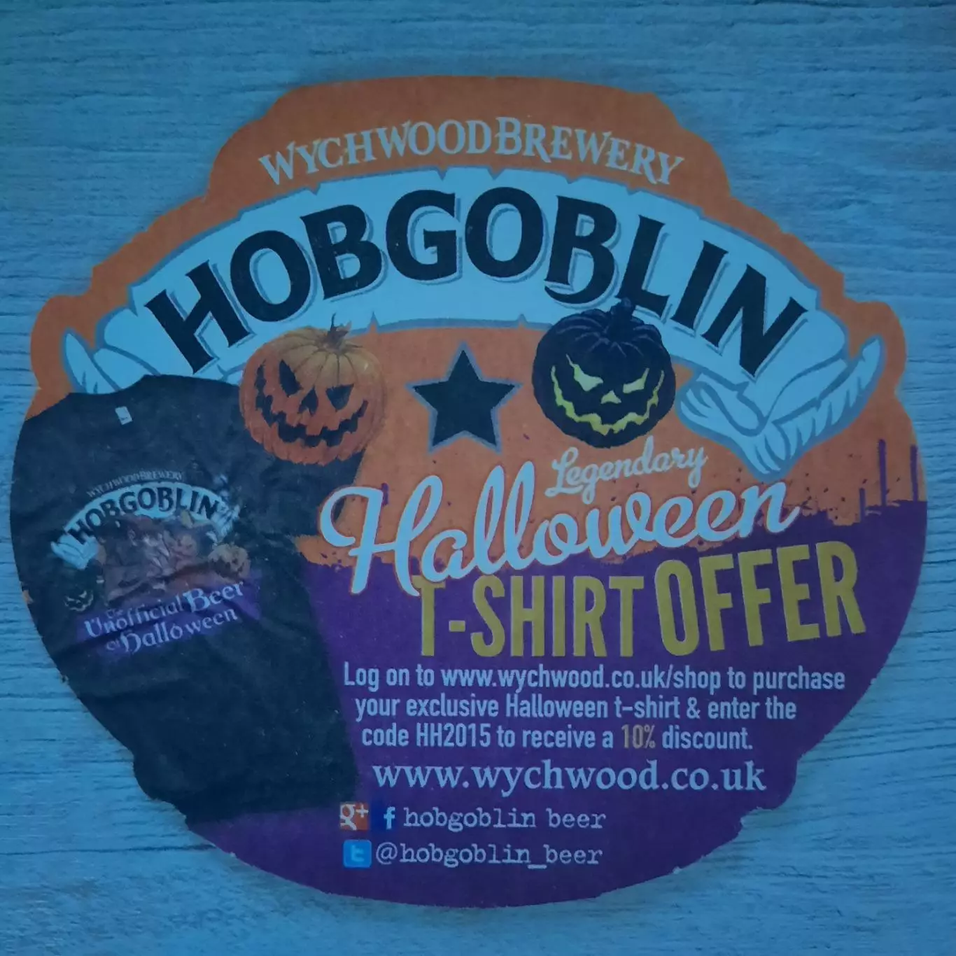 Бирдекель (подставка под пивной стакан / бокал) Hobgoblin (Хобгоблин) (вид 1). 1