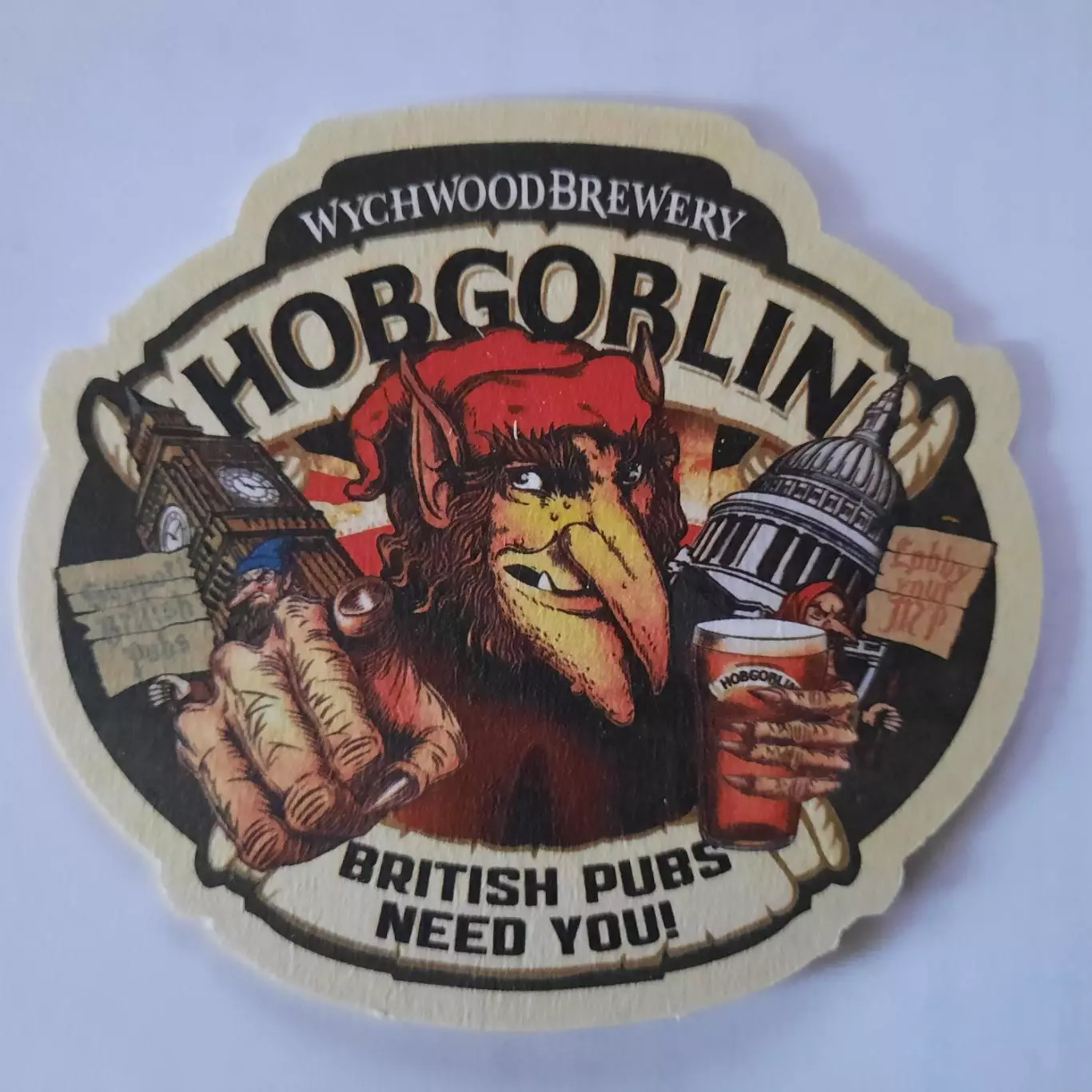 Бирдекель (подставка под пивной стакан / бокал) Hobgoblin (Хобгоблин) (вид 2).