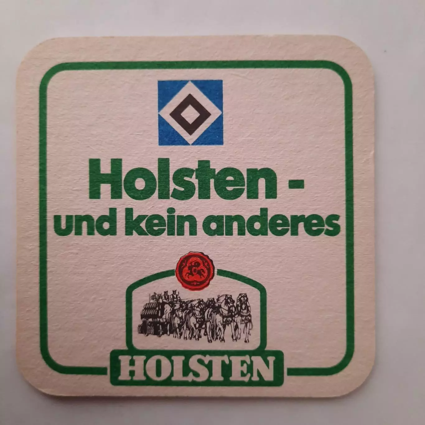 Бирдекель (подставка под пивной стакан) Футбол. Гамбург пиво Хольстен(вид 1)