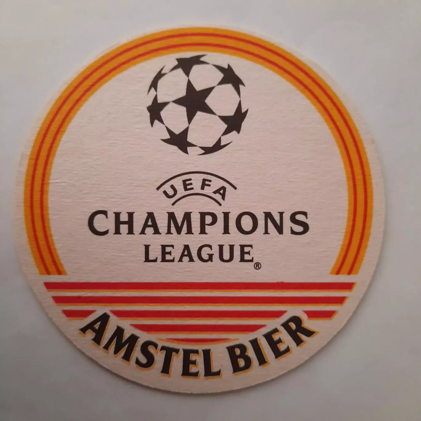 Бирдекель(подставка под пивной стакан.) Футбол. Лига Чемпионов. Пиво Амстел.