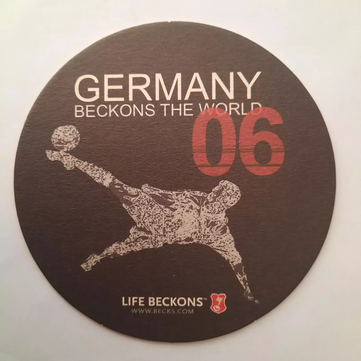 Бирдекель(подставка под пивной стакан.) Футбол. Ч.М. Германия 2006г. Пиво Бекс.
