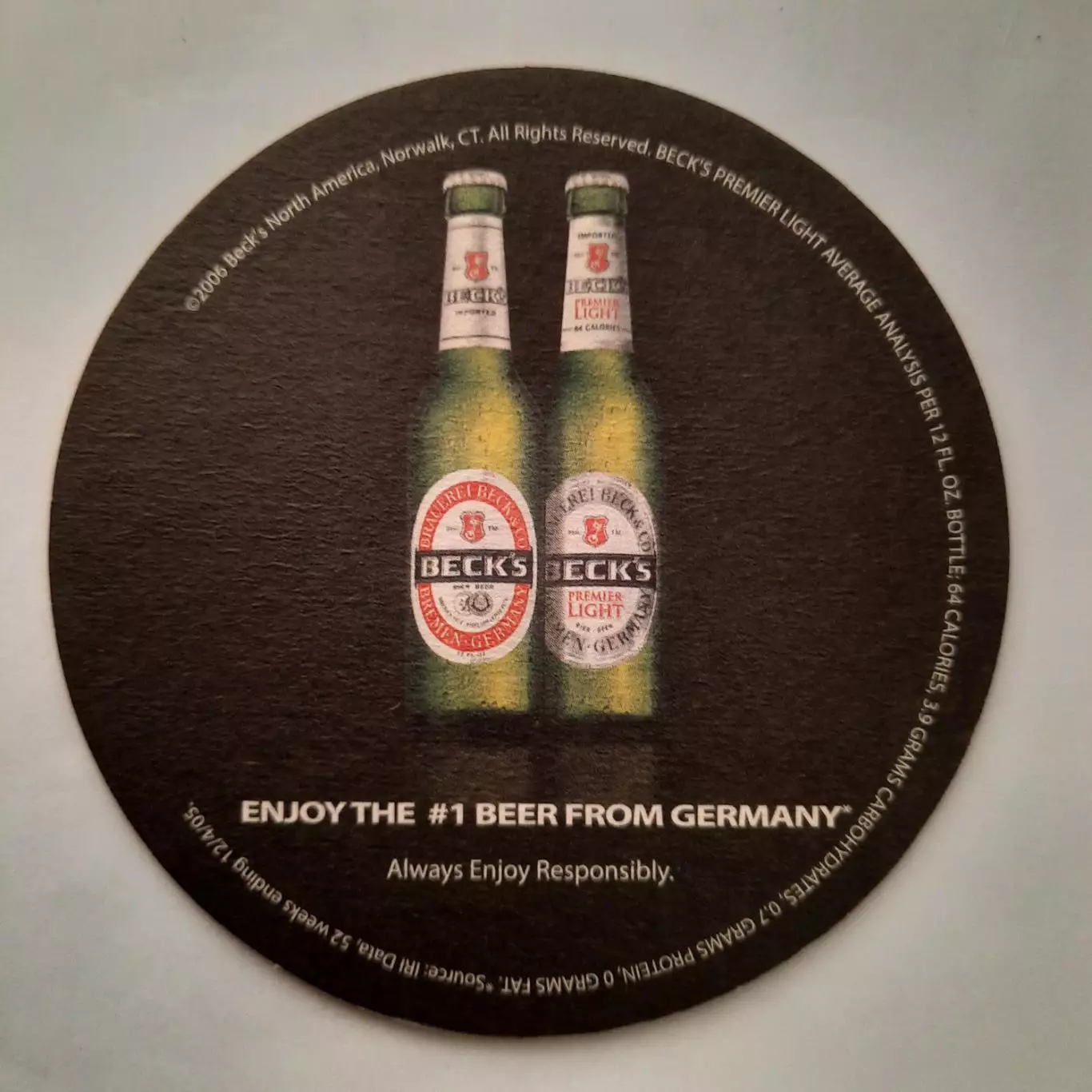 Бирдекель(подставка под пивной стакан.) Футбол. Ч.М. Германия 2006г. Пиво Бекс. 1
