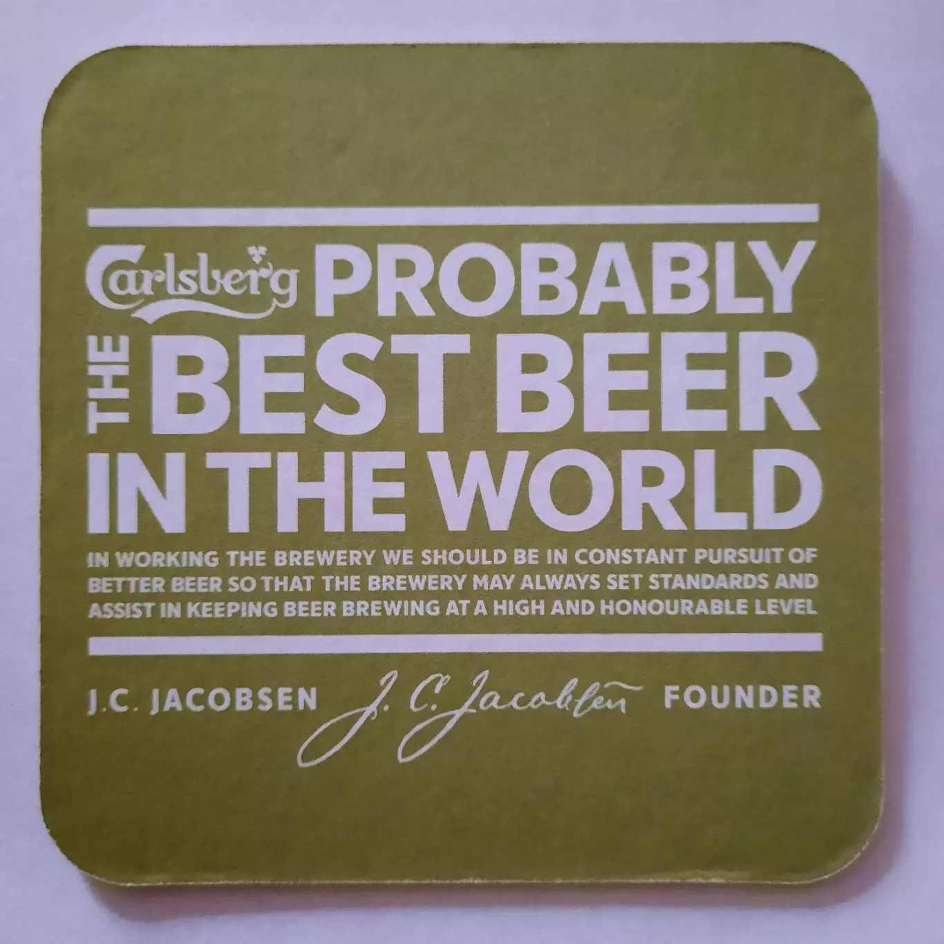 Бирдекель (подставка под пивной стакан/бокал). Пиво Карлсберг Вид 2 1