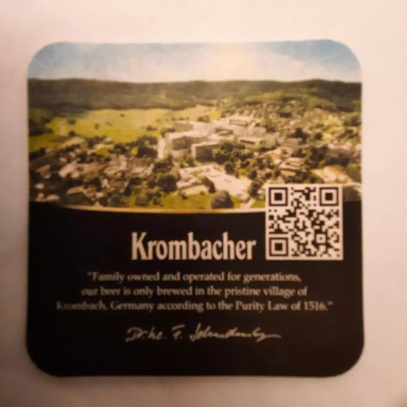 Бирдекель (подставка под пивной стакан/бокал). Пиво Кромбахер. 1