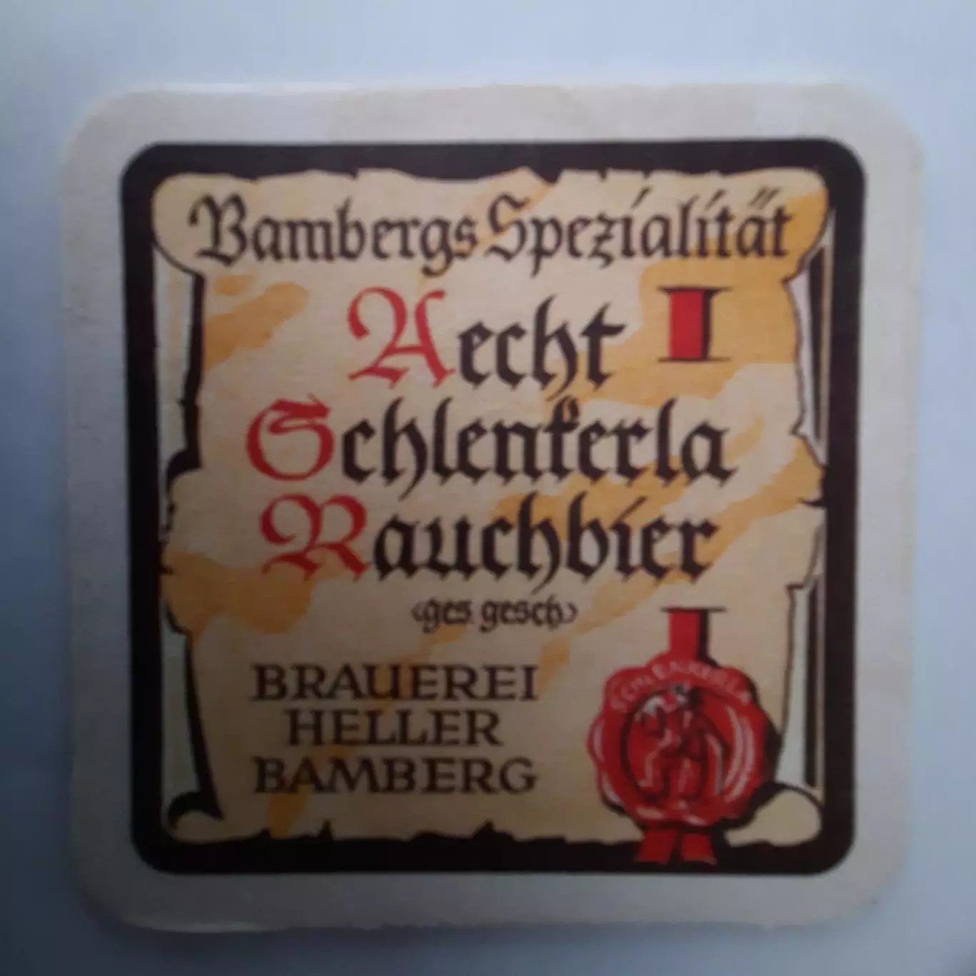 Бирдекель (подставка под пивной стакан/бокал). Пиво Раухбир.