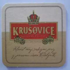 Бирдекель (подставка под пивной стакан/бокал). Пиво Крушовице.