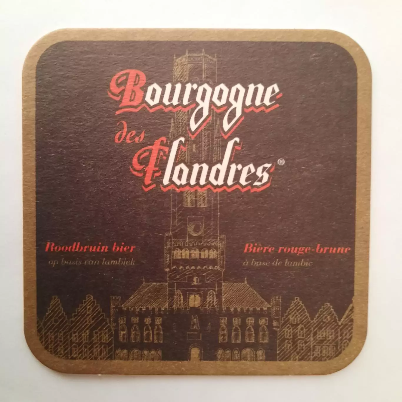 Бирдекель (подставка под пивной стакан/бокал). Пиво «Бургунь де Фландерс».