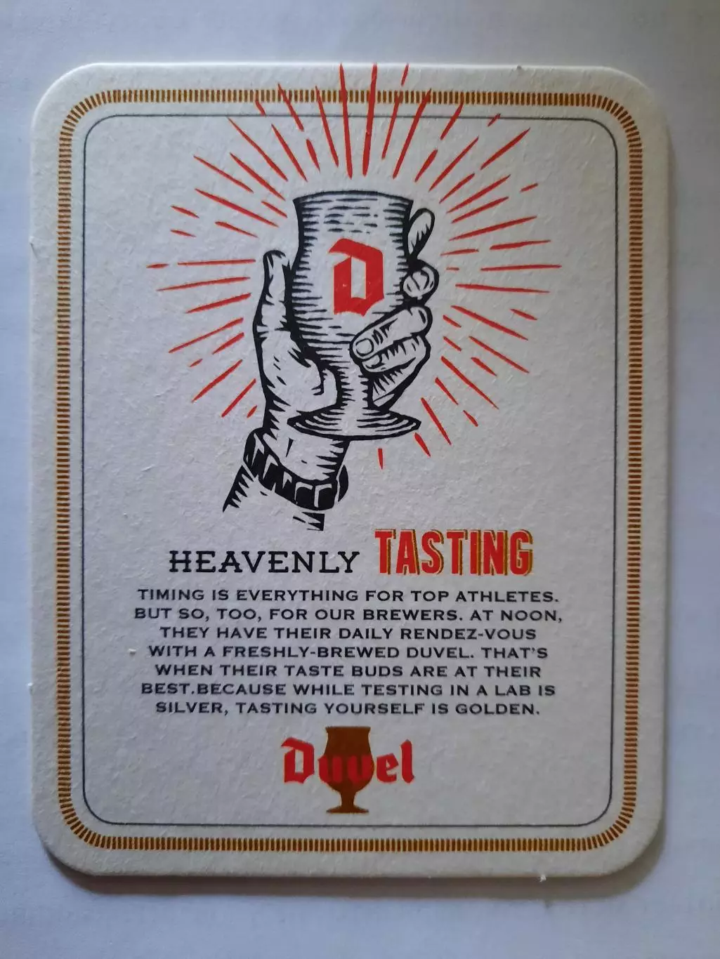 Бирдекель (подставка под пивной стакан/бокал). Пиво «Дювель».