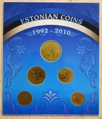 Сувенирный набор монет в блистере. Эстония.