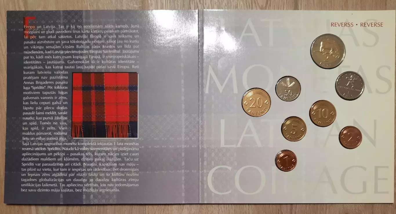 Сувенирный набор монет в блистере. Латвия. 2
