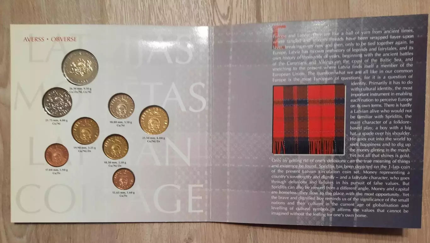 Сувенирный набор монет в блистере. Латвия. 3