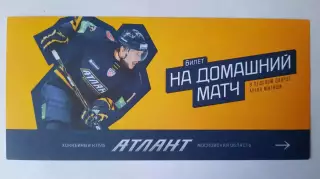Билет на хоккей. Чемпионат КХЛ. Сезон 2011 - 2012 Атлант - Витязь 22.11.2011