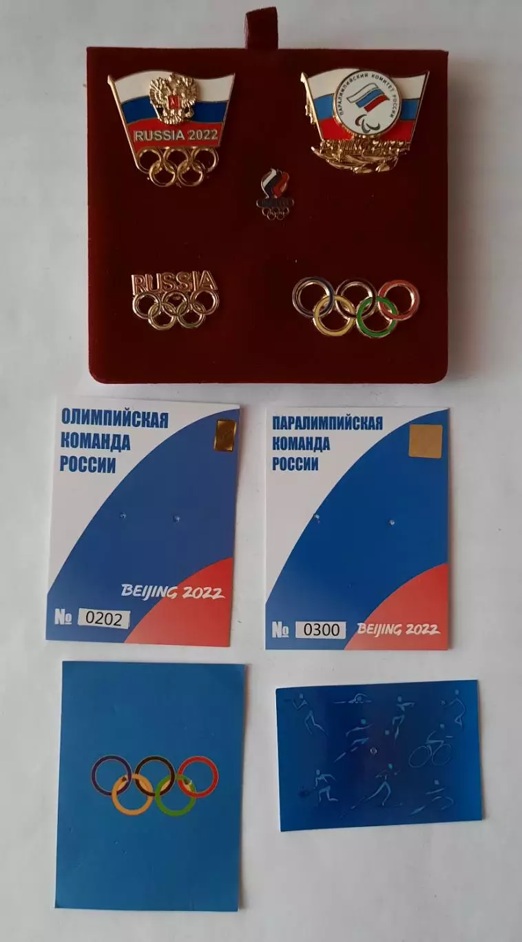 Официальные значки ОКР России. Пекин 2022 2