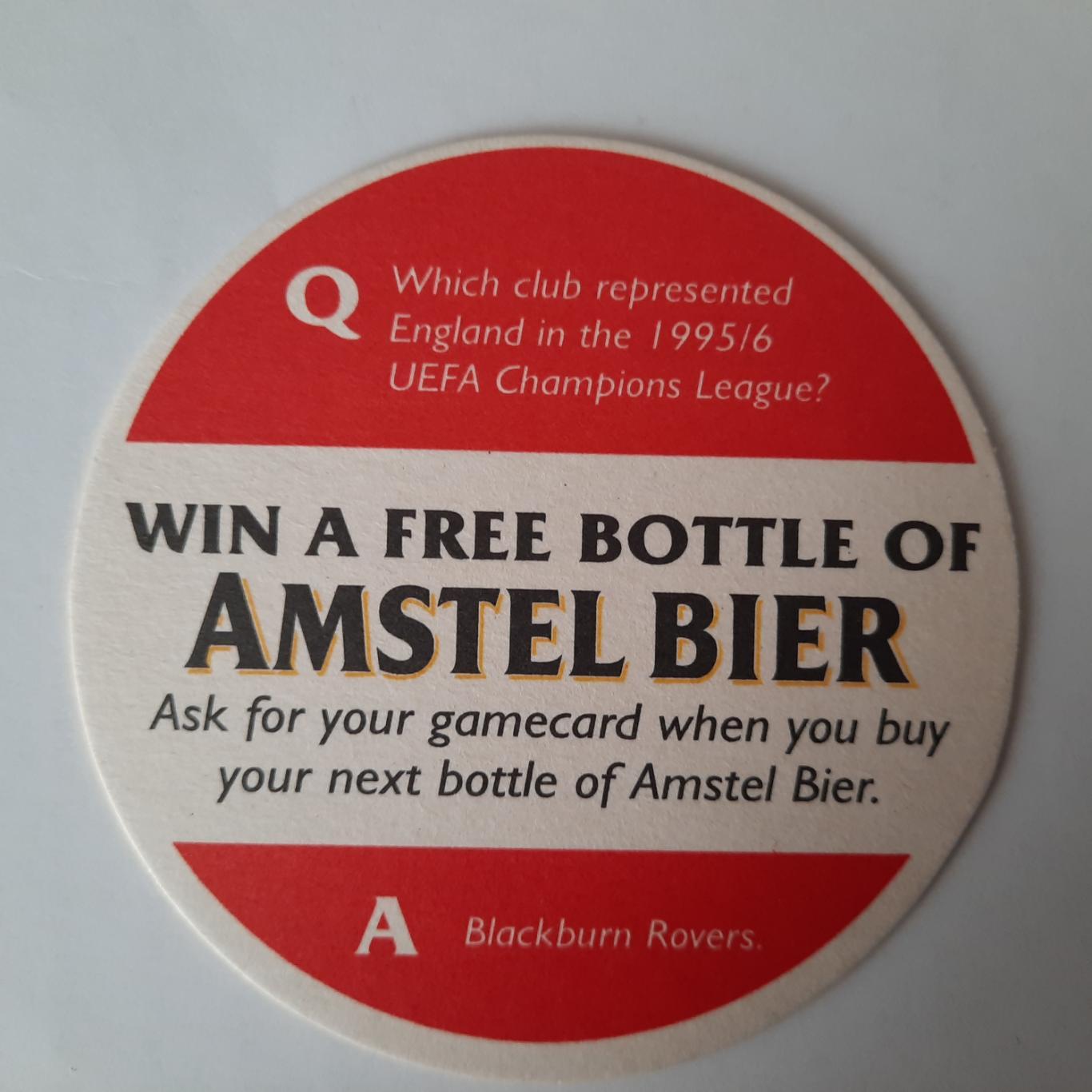 Бирдекель Amstel футбол (подставка под пивной стакан / бокал) Вид 1 1