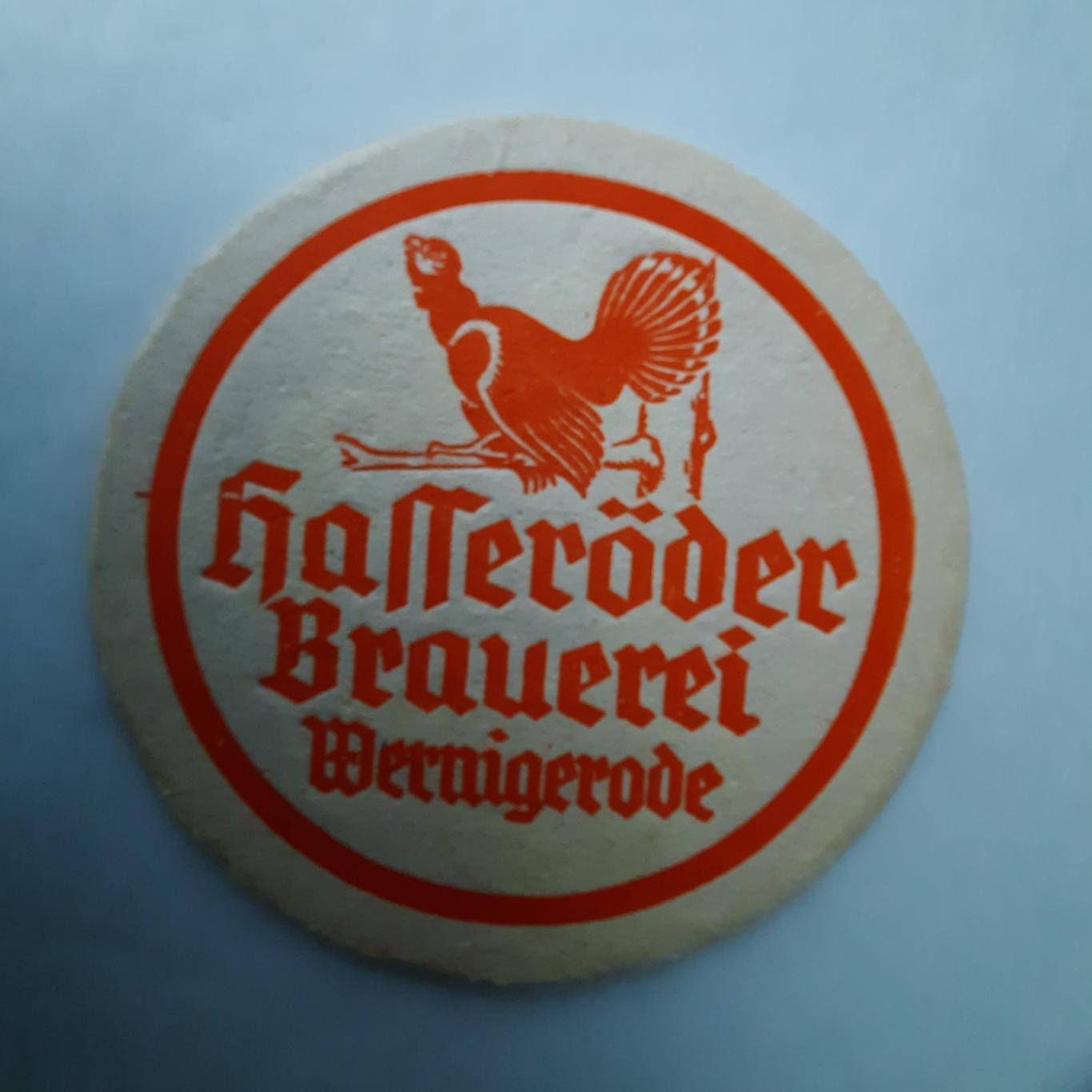 Бирдекель Hasseroder Brauerei (подставка под пивной стакан/бокал)ГДР 60-70е г.