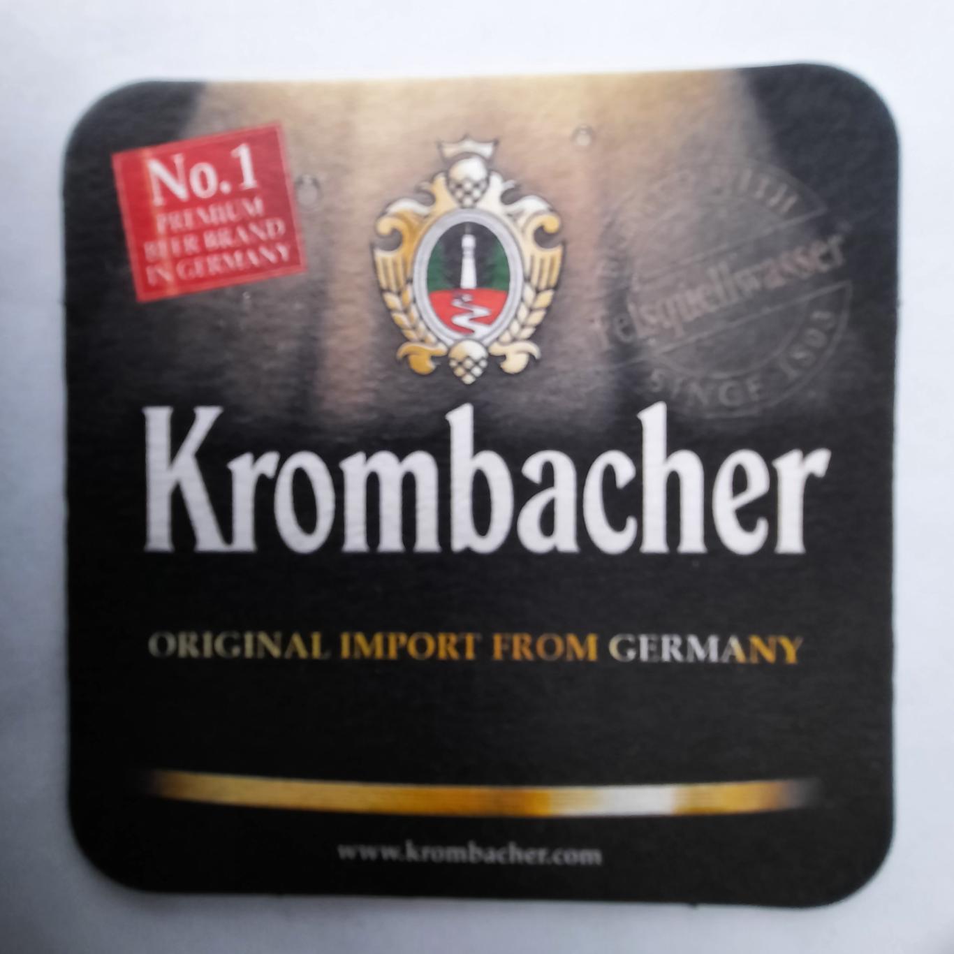 Бирдекель Krombacher (подставка под пивной стакан / бокал)