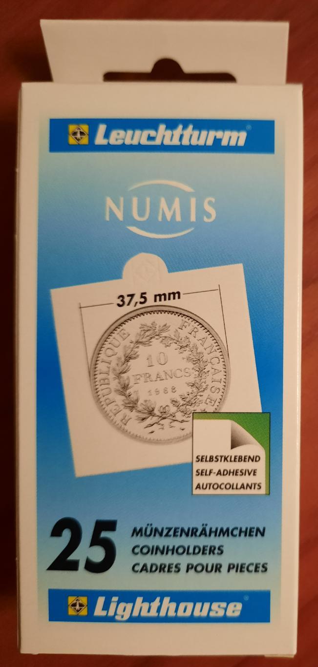Холдеры для монет LEUCHTTURM 37,5 ММ (в коробке 25 шт.)