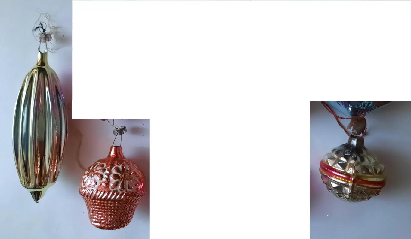 Ёлочные игрушки. Старые, разные Цена указана за 1 штуку