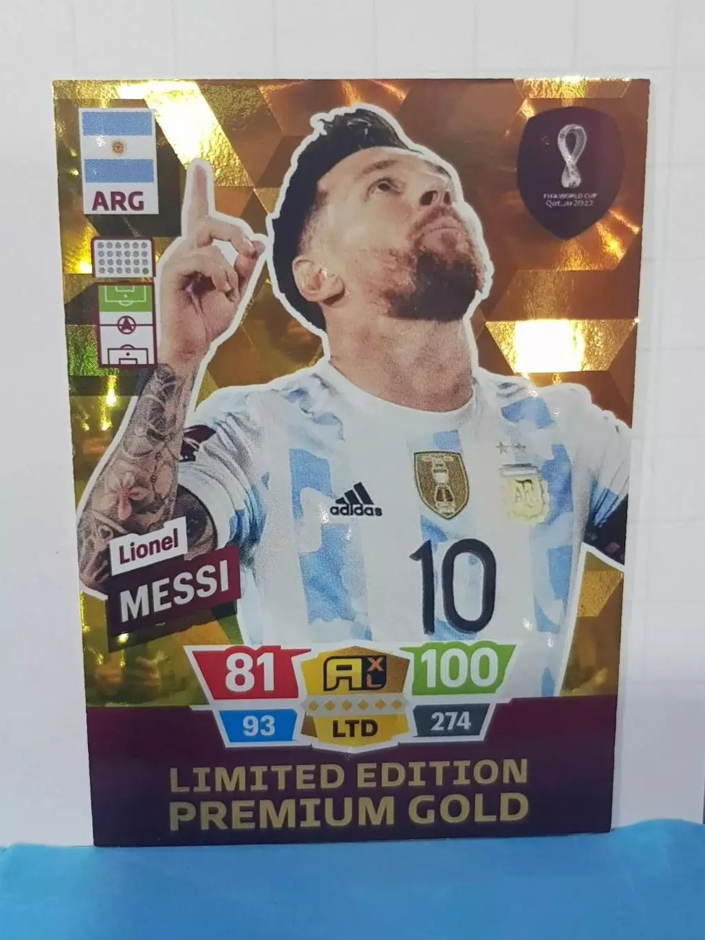 Футбол Карточка ЧМ Катар/Qatar 2022 Лионель Месси/Messi/Аргентина 1