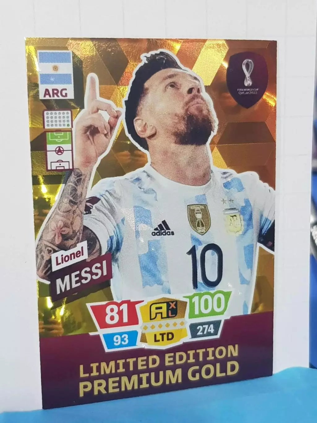 Футбол Карточка ЧМ Катар/Qatar 2022 Лионель Месси/Messi/Аргентина 2