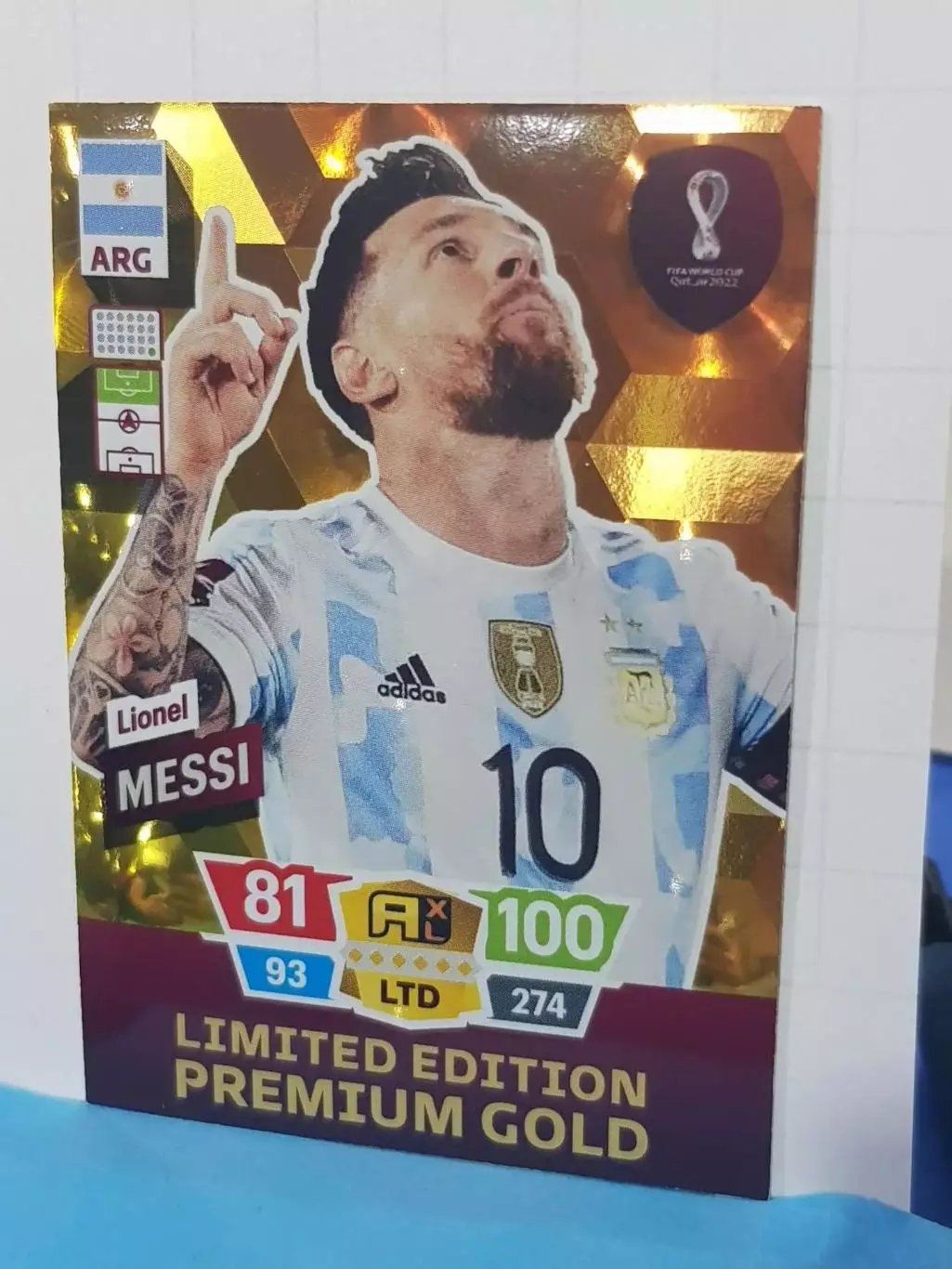 Футбол Карточка ЧМ Катар/Qatar 2022 Лионель Месси/Messi/Аргентина 3