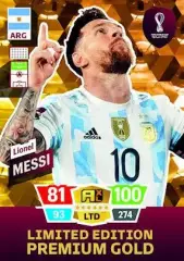 Футбол Карточка ЧМ Катар/Qatar 2022 Лионель Месси/Messi/Аргентина