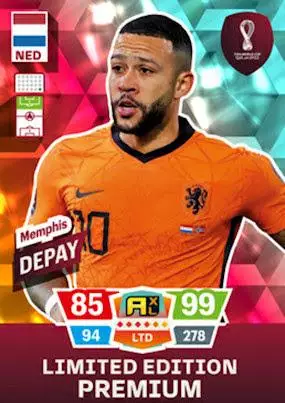 Футбол Карточка ЧМ Катар/Qatar 2022 Мемфис Депай/Depay (Нидерланды)
