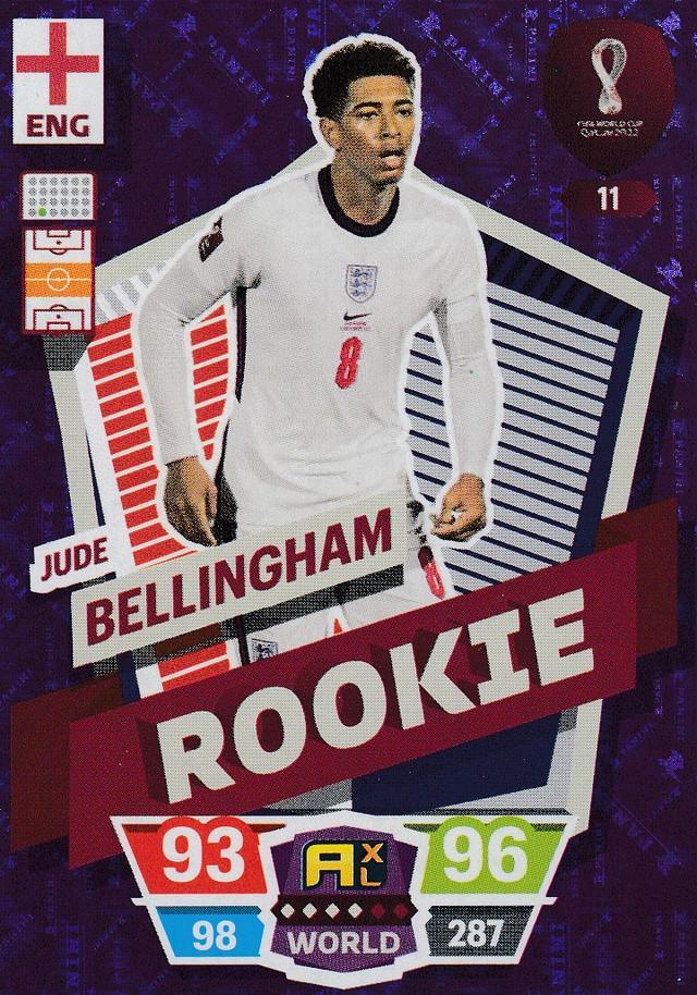 FIFA World Cup Qatar 2022 #11 Jude Bellingham (England) Rookie Adrenalyn XL