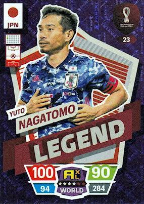 FIFA World Cup Qatar 2022 #23 Yuto Nagatomo (Japan) Legend Adrenalyn XL