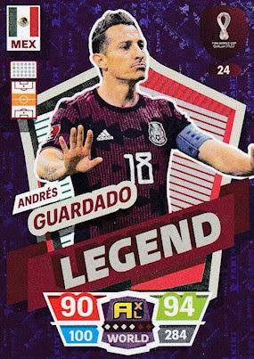 FIFA World Cup Qatar 2022 #24 Andres Guardado (Mexico) Legend Adrenalyn XL