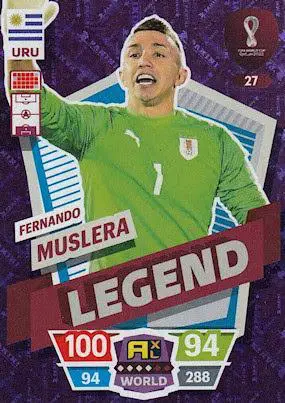 FIFA World Cup Qatar 2022 #27 Fernando Muslera (Uruguay) Legend Adrenalyn XL