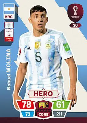 FIFA World Cup Qatar 2022 #30 Nahuel Molina (Argentina) Hero Adrenalyn XL