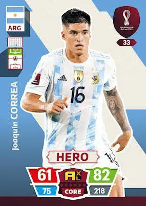 FIFA World Cup Qatar 2022 #33 Joaquin Correa (Argentina) Hero Adrenalyn XL