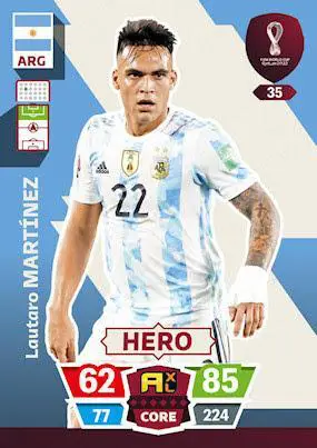 FIFA World Cup Qatar 2022 #35 Lautaro Martinez (Argentina) Hero Adrenalyn XL